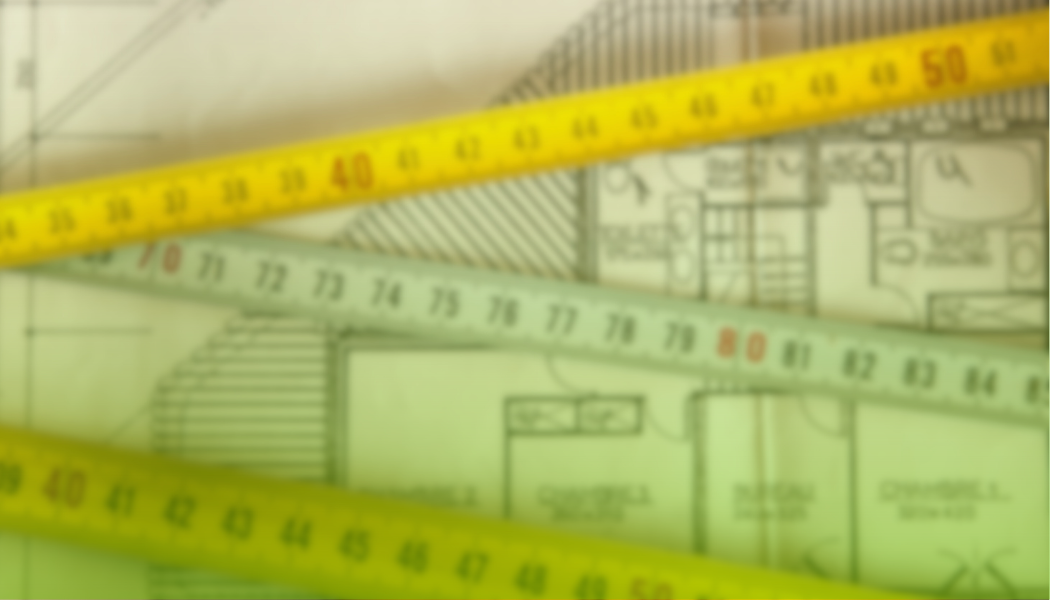 plan de maison avec metre dessus
